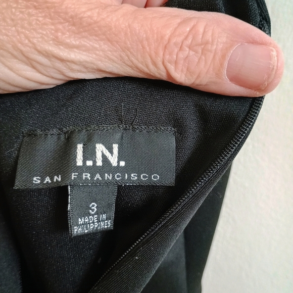 I.N. San Francisco Black Strapless Dress with Gold Accents - Picture 7 of 8